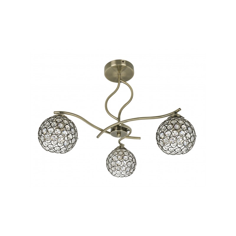 Lámpara Balbina 3x27 cuero Fabrilamp